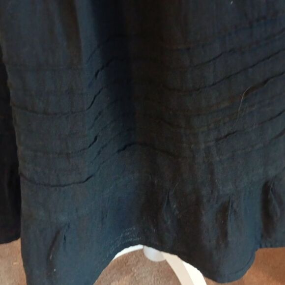 Classic Black Cotton Shirt.  Whimsigoth,  Cottagecore , Festival - Picture 3 of 7